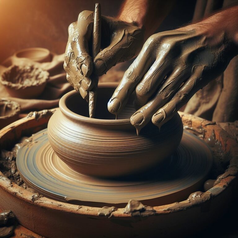 clay and pottery wheel Giardini Naxos